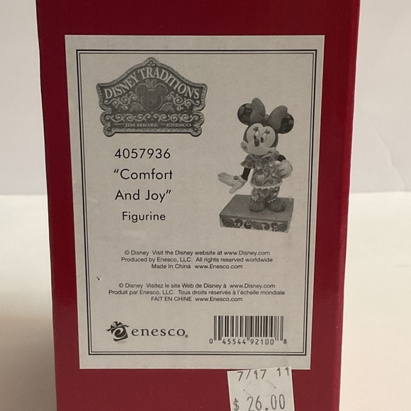 Jim Shore Disney Traditions "Comfort And Joy" Minnie Mouse #4057936 w Box Enesco - Picture 10 of 14